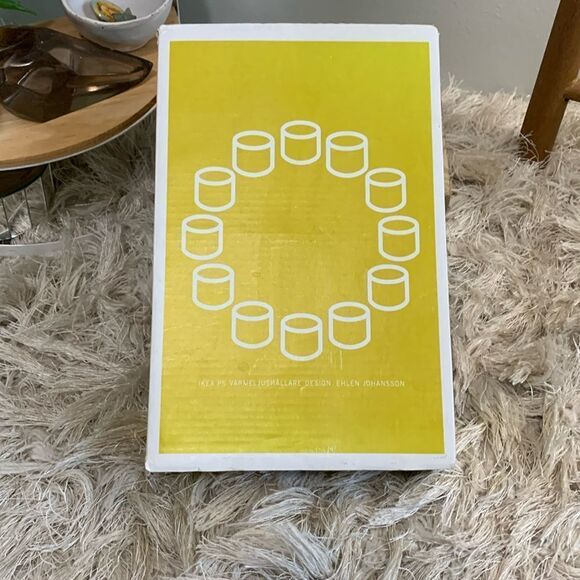 Scandinavian Ikea Varmeljushallare Interlocking Ceramic Tea Light Candle Holders - Picture 3 of 17